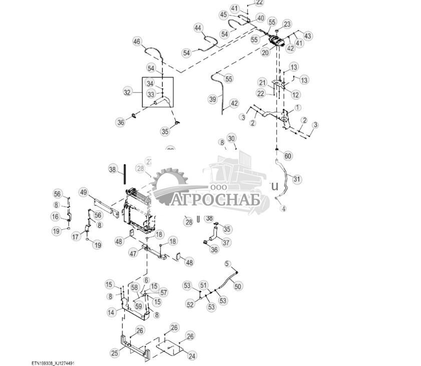 Кожух вентилятора и шланги (Engine 4045TT096-RE545793) (344422 - ) - ST955827 157.jpg
